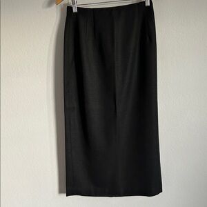 Custom Wool Long Pencil Skirt Hand-Crafted Grey Lined Skirt w Back Zipper Sz 8